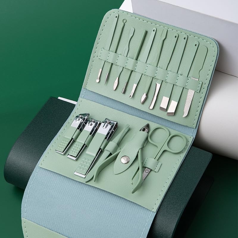 Mens Grooming Kit Luxury - Luksusowy Przenośny Skórzany Futerał 16 w