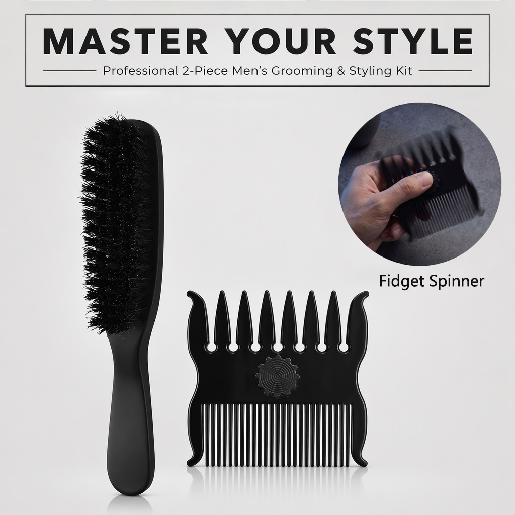 Men'S Grooming Hairstyles - Zestaw 1/2 szt. Grzebień do stylizacji
