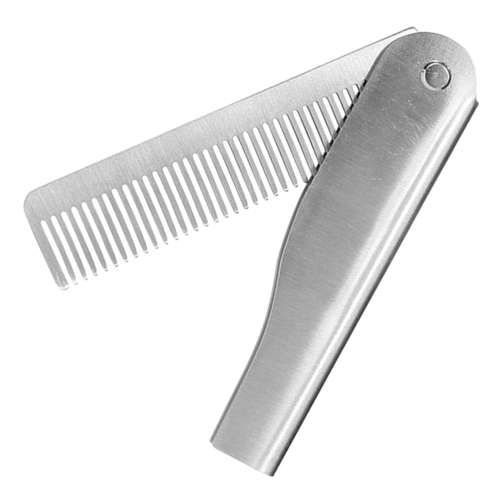 Men'S Grooming Hairstyles - Składany, kieszonkowy grzebień ze stali nierdzewnej