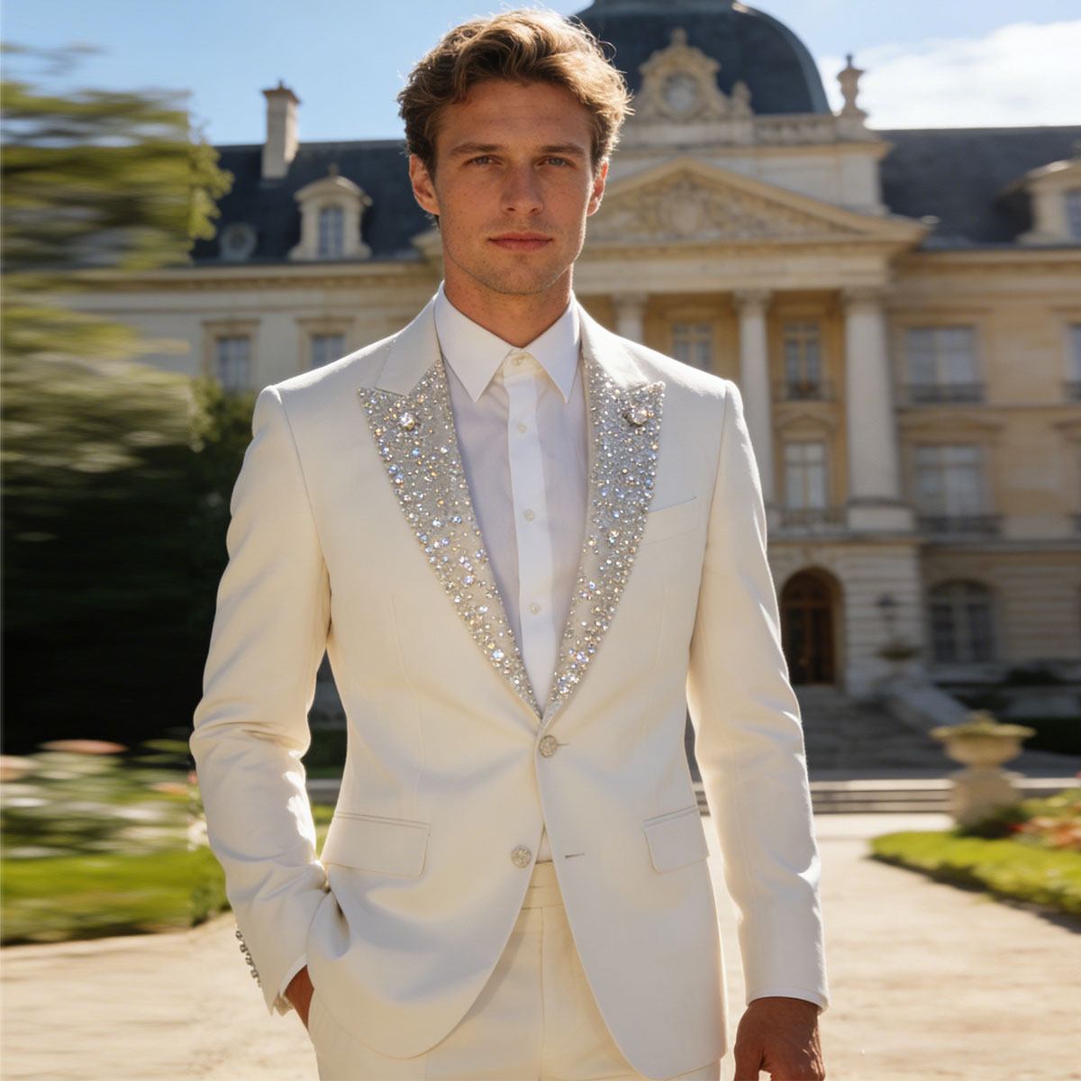 Men Grooming Outfit - Spersonalizowane kryształowe ozdoby do mody, garnitury