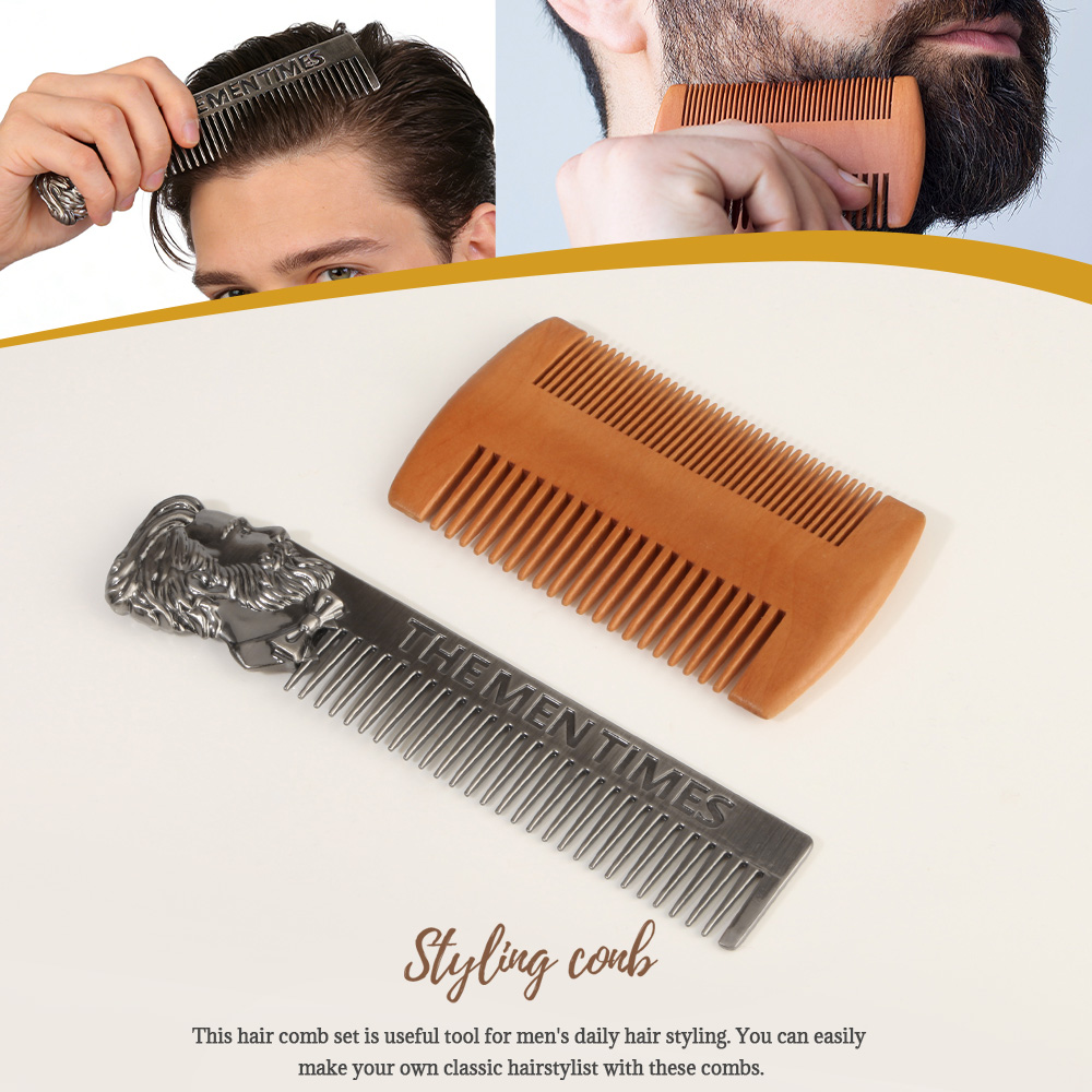 Men'S Grooming Hairstyles - Męski Zestaw Grzebieni do Brody i