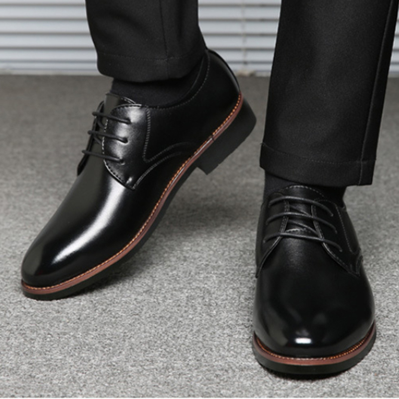Męskie skórzane buty wizytowe, – Men Grooming Outfit recenzja i cena
